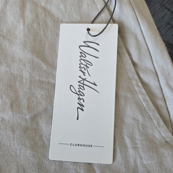 Walter Hagen Other - Men's Walter Hagen Clubhouse Khaki Linen Shorts Size 40 Golf Outdoor Active